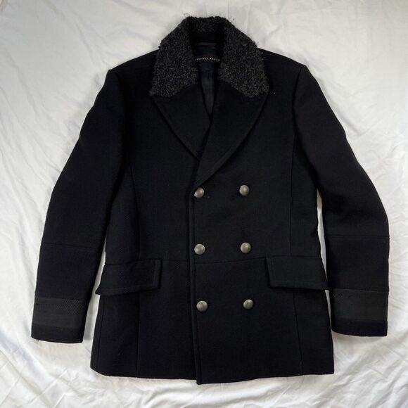Jeffrey Rudes Men's Pea‎ Coat - Picture 1 of 15